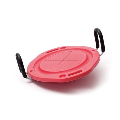 Weplay KP2003.1 Rotationsbrett, Balance Board rot mit 2 Griffen, Größe S, rot (1