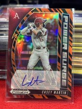 2020 Prizm Draft Picks Power Surge AUTO Tiger Stripes #11 Casey Martin 23/25