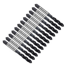 12pcs Spiral Flute Thread Tap M6 x 1 Metric Machine Taps HSS Nitrided Coated