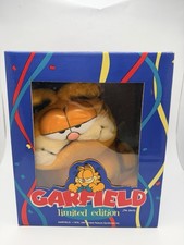 Vintage 1988 Dakin Garfield Limited Edition 10th Birthday Plush Toy W/ Box COA
