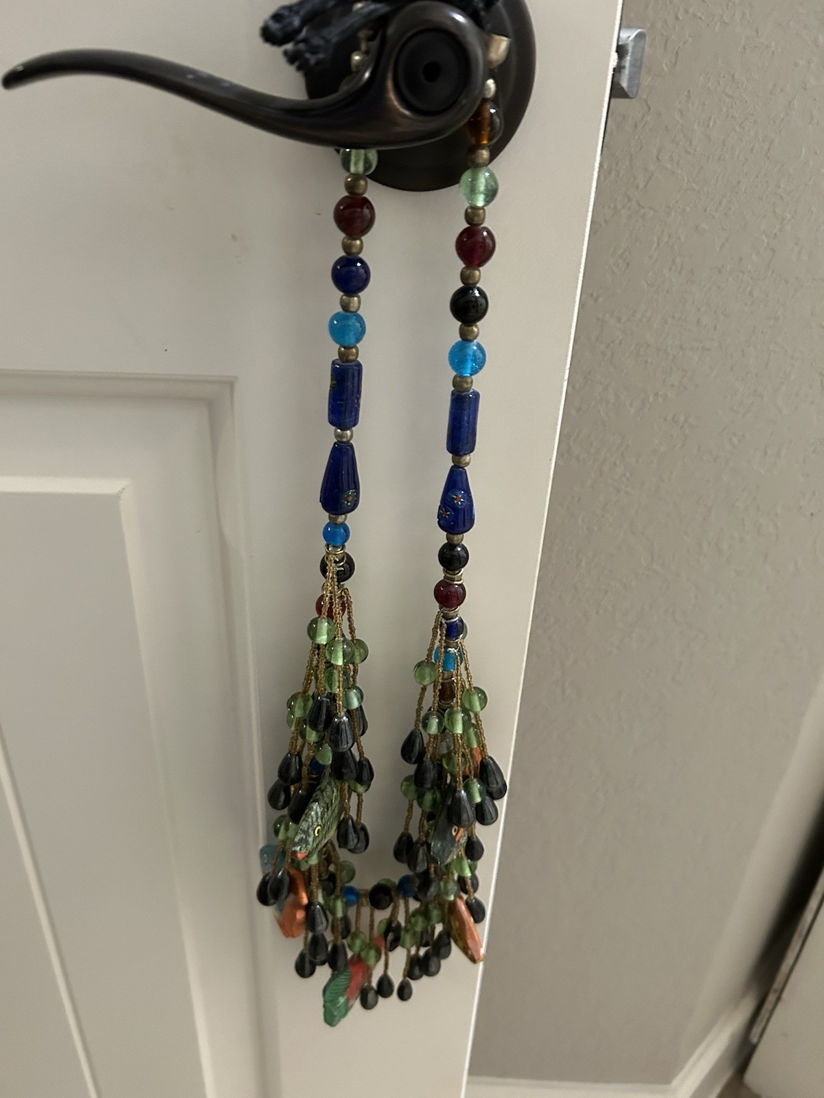 Handcrafted Statement Piece Necklace Multicolor G… - image 3