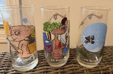 Vintage 80's  ET EXTRA TERRESTRIAL GLASSES SET OF 3