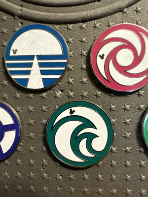 Complete Set of Disney EPCOT Center Logos 2015 Hidden Mickey Pins