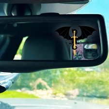 2Pcs Dragon  Sword Rearview Mirror Decal, Waterproof Vinyl Window Sticker 2.5x1