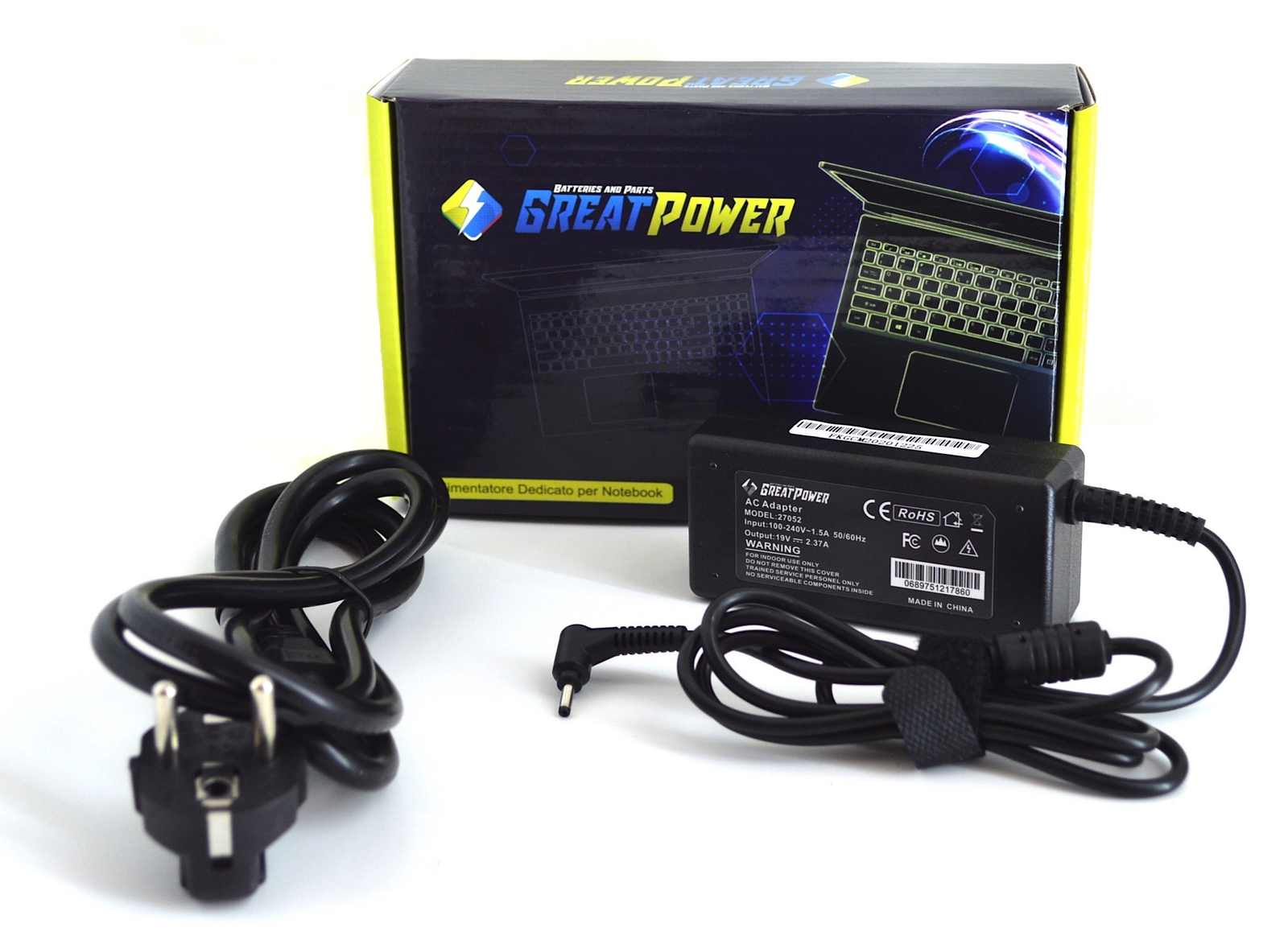 Alimentatore compatibile con caricabatteria Acer Chromebook C720 C720P C730 C810