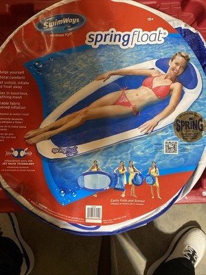 SwimWays Spring Float Pool Lounger   Foldable Mesh Float
