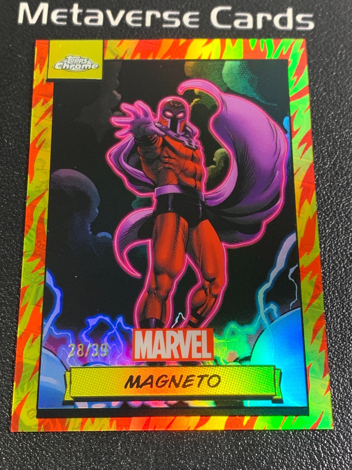 2024 Topps Chrome Marvel Magneto Human Touch Refractor #111 28/39