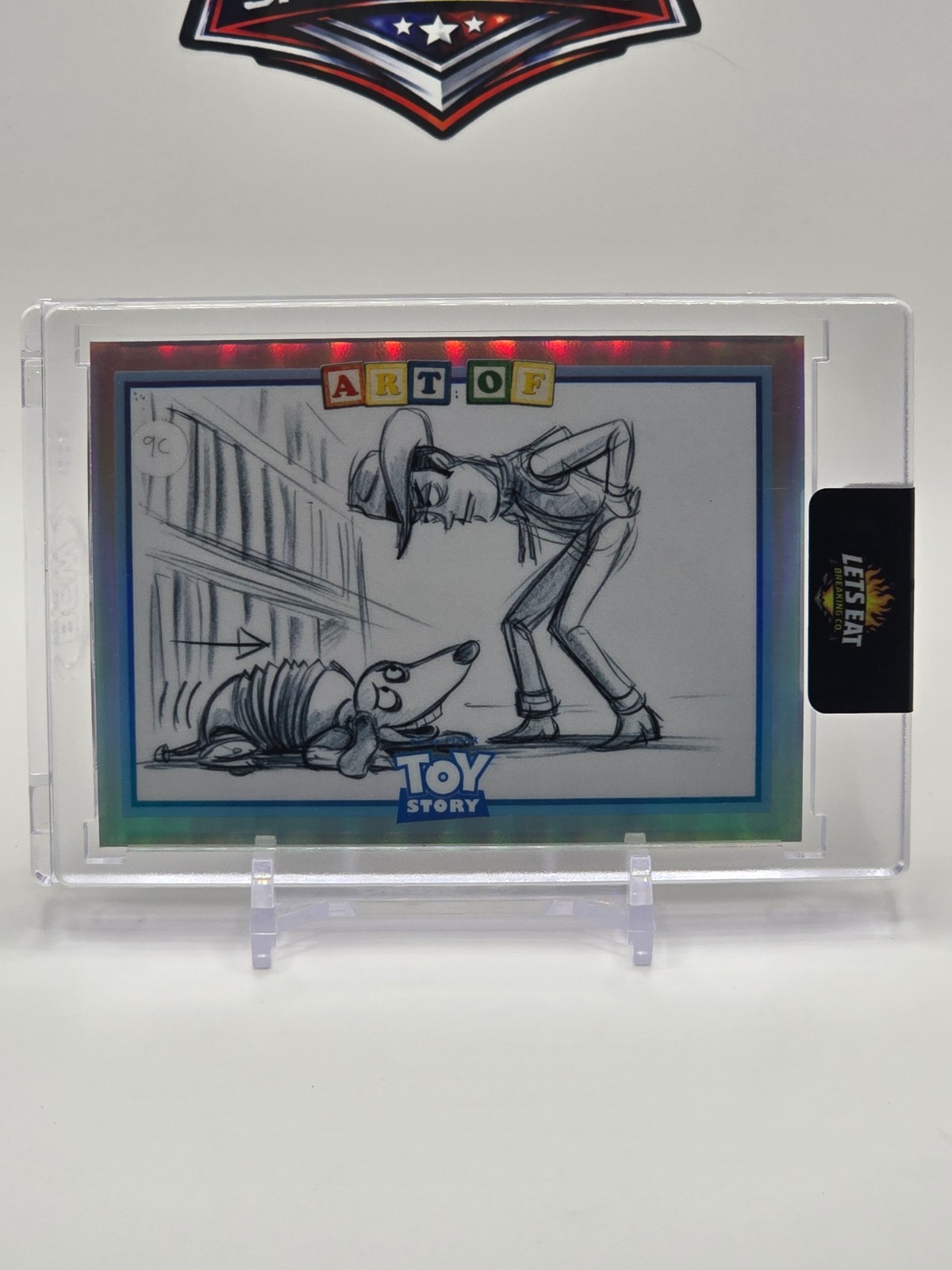 Slinky Dog and Woody #ART-2 2025 Topps 30 Years of Toy Story Art Of Toy Story trading card — raw and PSA graded price guide
