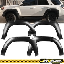 Fits 14-24 Toyota 4Runner Pocket Rivet Style Fender Flare Wheel Cover PP Black