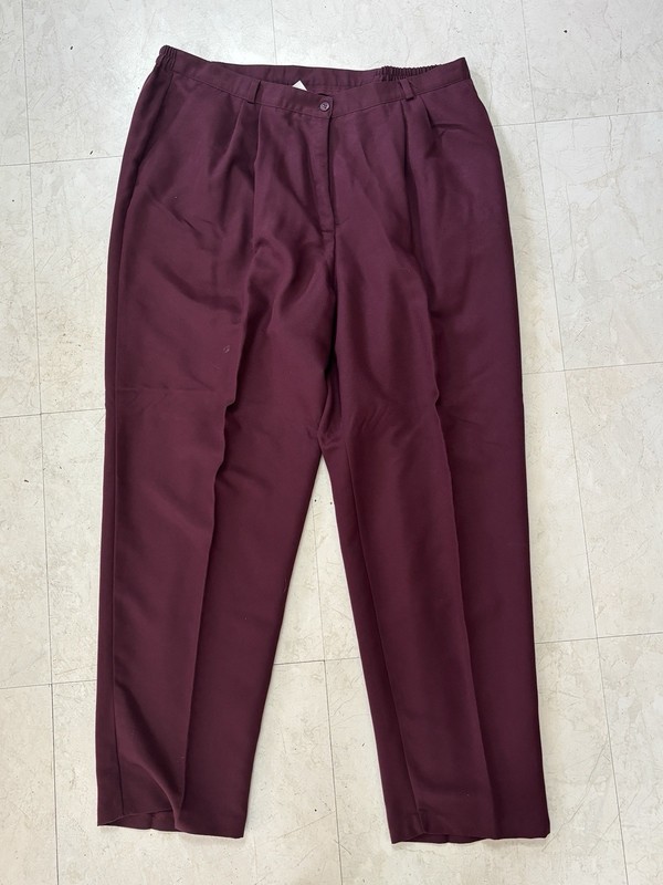Just My Size JMS Slacks By Hanes  Burgandy Size 22 Elastic Waist 40”x32”