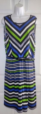 ILE NEW YORK Multicolor Striped Sleeveless Dress Women's Size 16