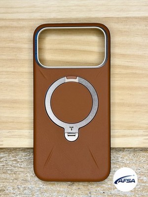 Torras VegSkin Ostand Kickstand Case iPhone 17 Pro Max - Brown