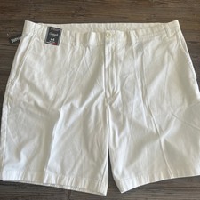 Roundtree  Yorke Men  s Casuals Classic Fit Flat Front 9" Chino Shorts Size 44