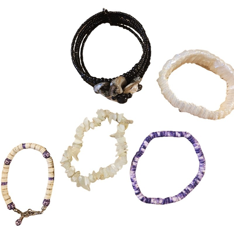 Lot 6 Piece Shell Bracelets Assorted Bundle - image 4