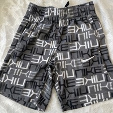 Nike Athletic Shorts Size Youth Small - Grey/Black/White Nike Pattern