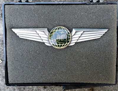 RUDY AIRLINES Pilots Wings Pin Badge 3'' Made in USA Johnsons Dayton Oh