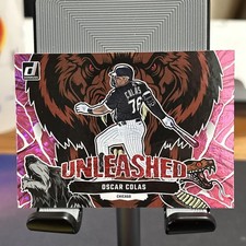 2023 Panini Donruss - Unleashed Oscar Colas #U11 Pink Fireworks (RC)