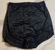 Vintage Bali Granny Panties Panty Brief Underwear Womens Black 2633 Sz 7