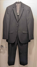 Taylor & Wright black polyester suit 36S Jacket 32W 29L Trousers
