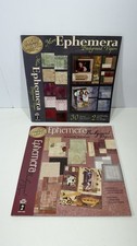 Paper Pizazz Scrapbook Sheets Lot of 2 Vacation Ephemera Background 12 x 12