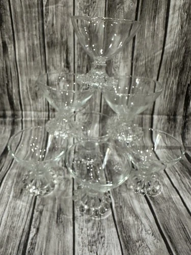 Vintage Anchor Hocking "Berwick Boopie" Champagne Glasses (Lot of 7)