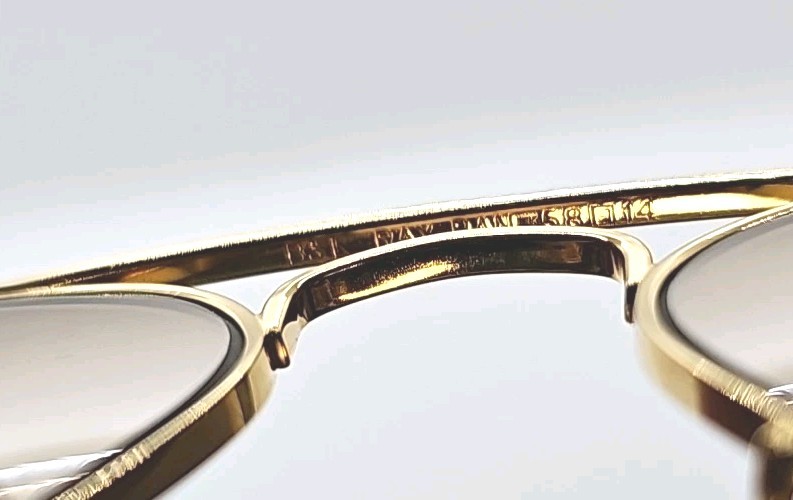 Vtg B&L Ray Ban 58[]14 AVIATOR Gold Metal Frame, Photochromatic