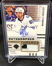 2024-25 UD Ultimate Collection Maxwell Crozier Debut Threads Auto #/199 #ADT-CR