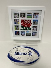Gilbert Allianz Rugby Ball Signed England Players Memorabilia Framed Display