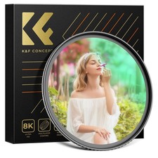 K&F CONCEPT 77mm White Pro Mist 1/4 Filter, High Definition Dreamy Soft White...