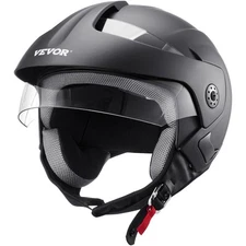 3/4 Half Motorcycle Helmets Portable for Motor-Bike ATV Scooter DOT Unisex