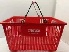 Revco A Friend For Life Red 16"x12"x9" Shopping Basket For Carrying Hand Held 