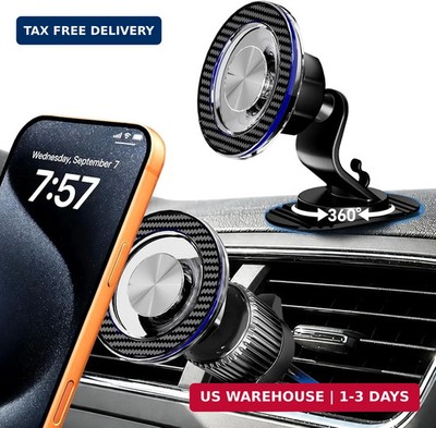 Car Magnetic Phone Holder for MagSafe, Vent & 2-in-1 Dashboard Car Mount, [20 Su