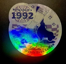 Dutch Bros Iridescent Party Like It’s 1992 Skate Sticker