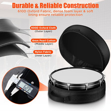 14"X5.5"/14"X6.5" Snare Drum Case Thick Foam Padded Drums Bag W/Heavy-Duty 610D