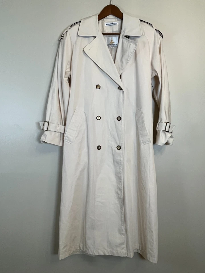 Gabardina Misty Harbor para mujer 8 largos con cinturón doble pecho vintage Rusia Foto 2 de 4