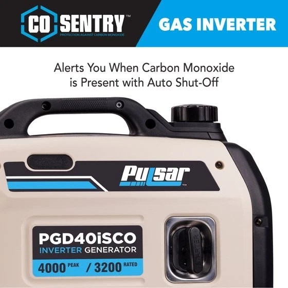 Generador inversor de gas súper silencioso Pulsar 4000W con centinela de CO - (PGD40iSCO) Foto 3 de 4