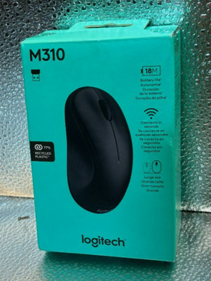 Logitech M310 Wireless Mouse Black 18M Battery Life USB Receiver