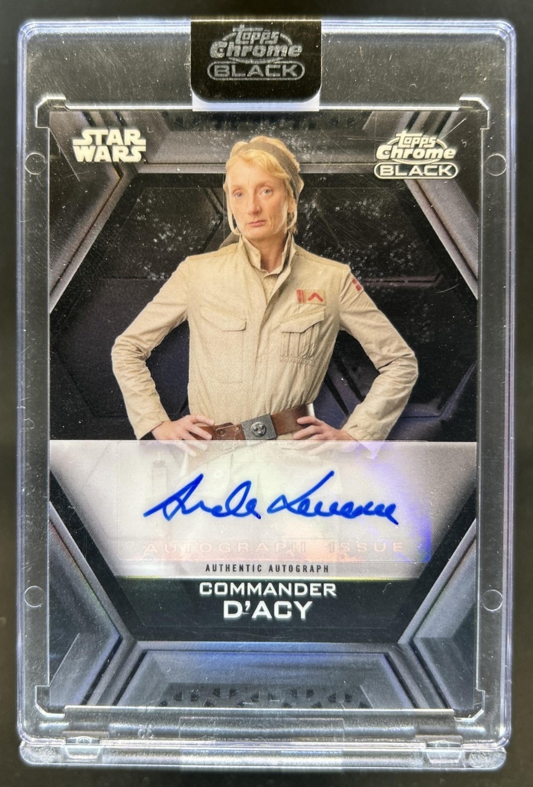 2022 Topps Chrome Black Star Wars Amanda Lawrence Auto Autograph Design B #AB-AL