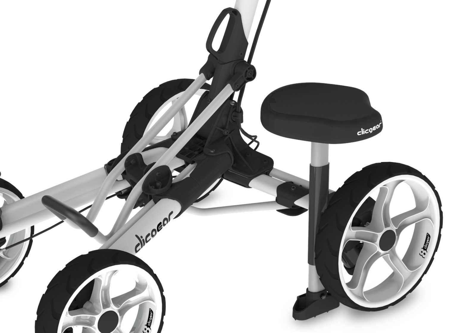 Clicgear Seat Attachment for 4-Wheel Golf Push Carts, Model 8.0+ and 8.0