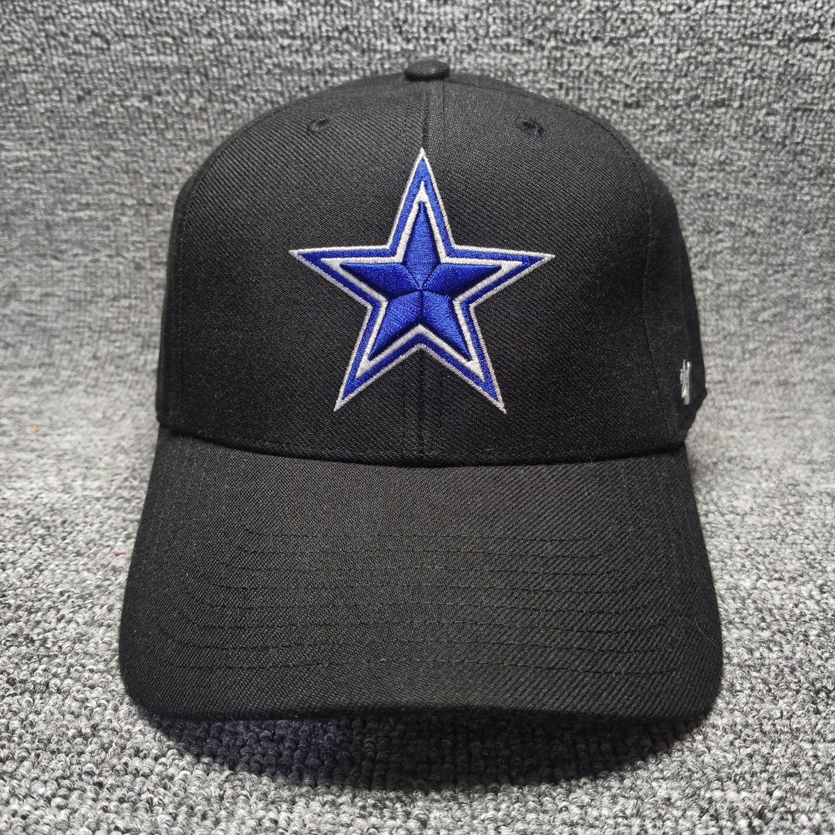 '47 Brand Dallas Cowboys Black Strapback Curved Bill Cap Hat NFL Footb