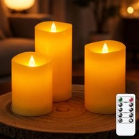 Echtwachs Flackernder Dochtbewegung Timerfunktion LED- Kerzen, Fernbedienung