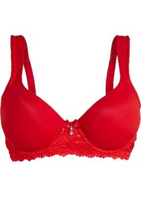 Schalen BH mit Bügel Gr. 100 Cup B Salsarot Damen-Unterwasche Oberteil Neu*