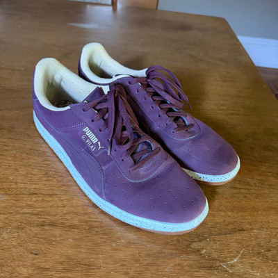 Puma G. Vilas Burgundy Red Suede Tennis Shoes 363092-03 Men s Size 13 Sneakers