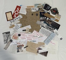 50 pc Vintage Ephemera pack lot Junk journal supplies old paper book pages ads