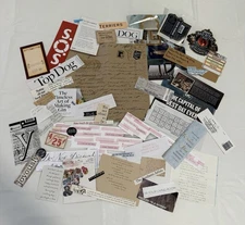 50 pc Vintage Ephemera pack lot Junk journal supplies old paper book pages ads