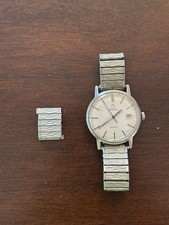 RARE Vintage Omega Geneve Cal.1012 Automatic Silver Mens Watch 1950s Needs Serv