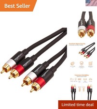 Versatile 8ft RCA Cable for Subwoofers Hi-Fi Systems - Gold Plated Durable