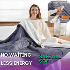 blanket heated serta electric sherpa throw fleece