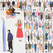 150Pcs People Stickers for Journaling Supplies, Scrapbooking Junk Journal Kit fo