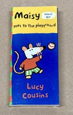 Vtg Maisy Utensil Set Fork Spoon Lucy Cousins Kids Toddler 1999 ABC Playground